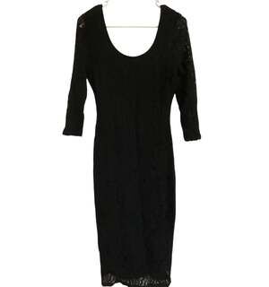 Love Fire LA Black Long Sleeve Mesh/Net Lace Dress Size M Goth Whimsigoth